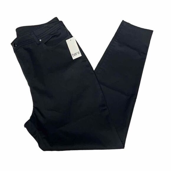 Bar lll Essentials Jeans Deep Black Zip Fly Button Closure 5 Pockets Size 14 - Picture 7 of 13